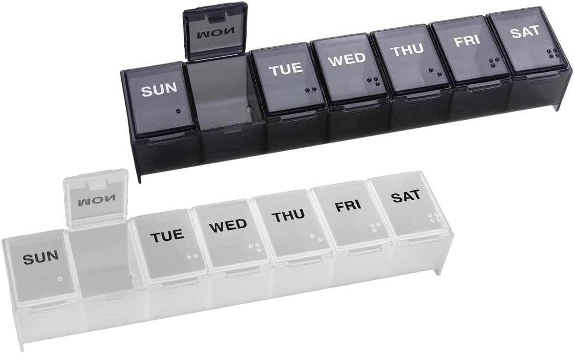 Ezy Dose® Contour Weekly Classic Pill Organizer, Large (2 Pack)