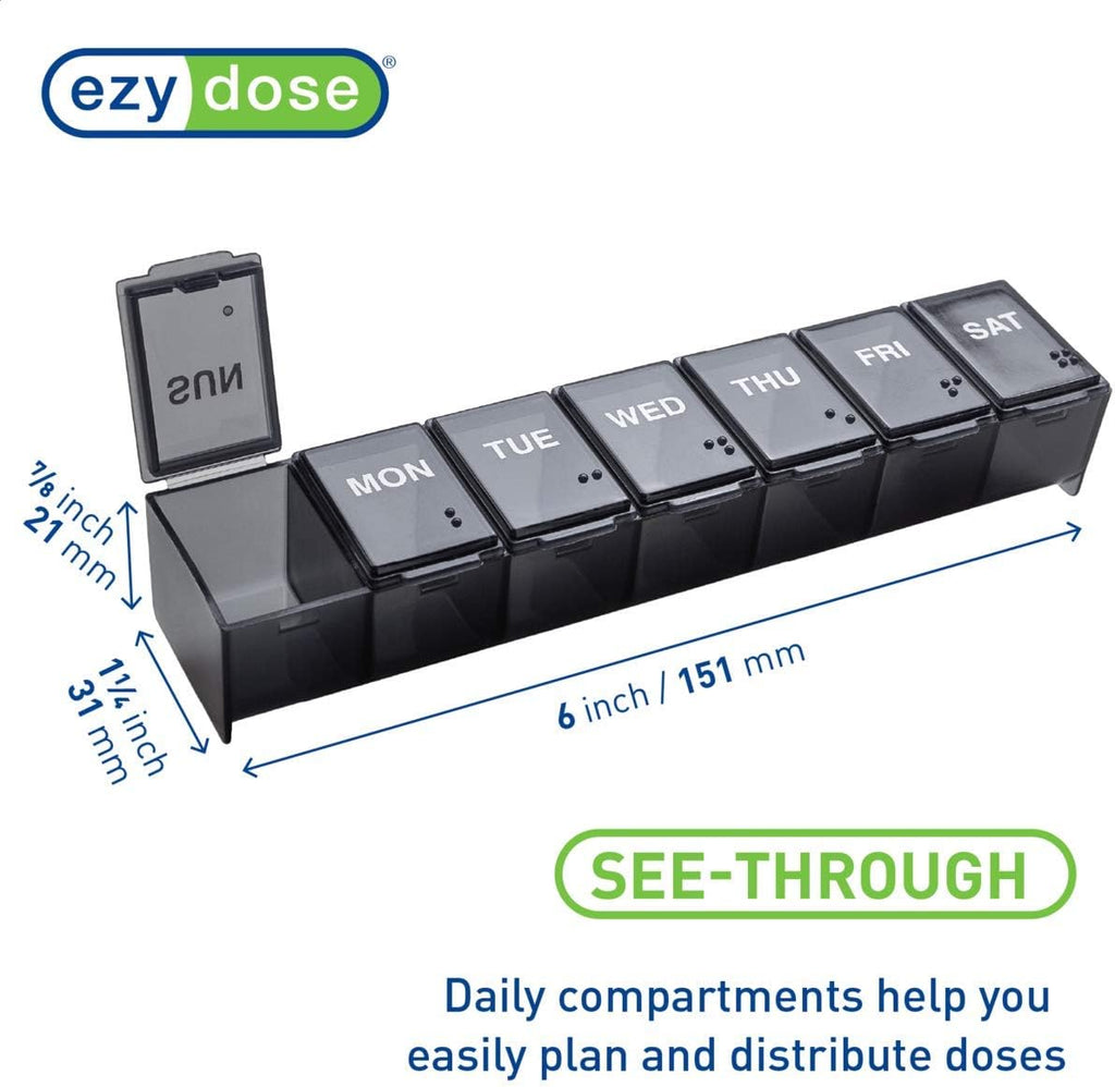 Ezy Dose® Weekly Pill Organizer with Rounded Base (2 Pack)