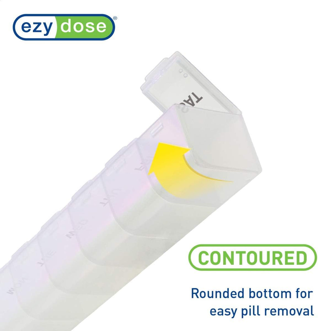 Ezy Dose® Weekly Pill Organizer with Rounded Base (2 Pack)