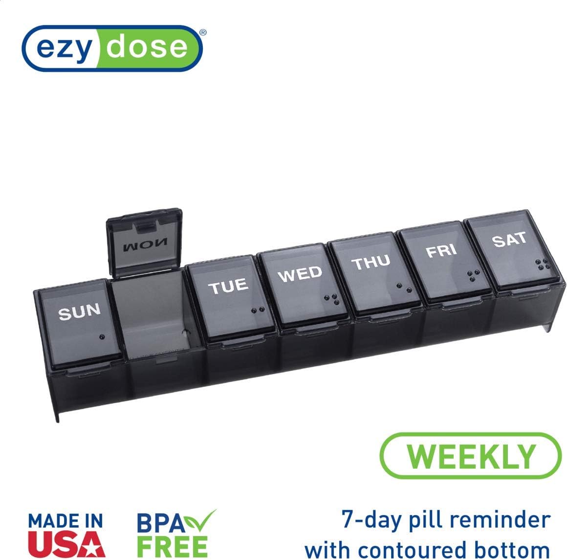 Ezy Dose® Contour Weekly Classic Pill Organizer, Large (2 Pack)