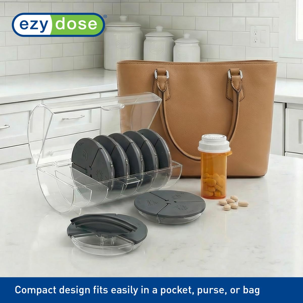 Ezy Dose® Embossed Weekly 3x/Day Pill Organizer with Case
