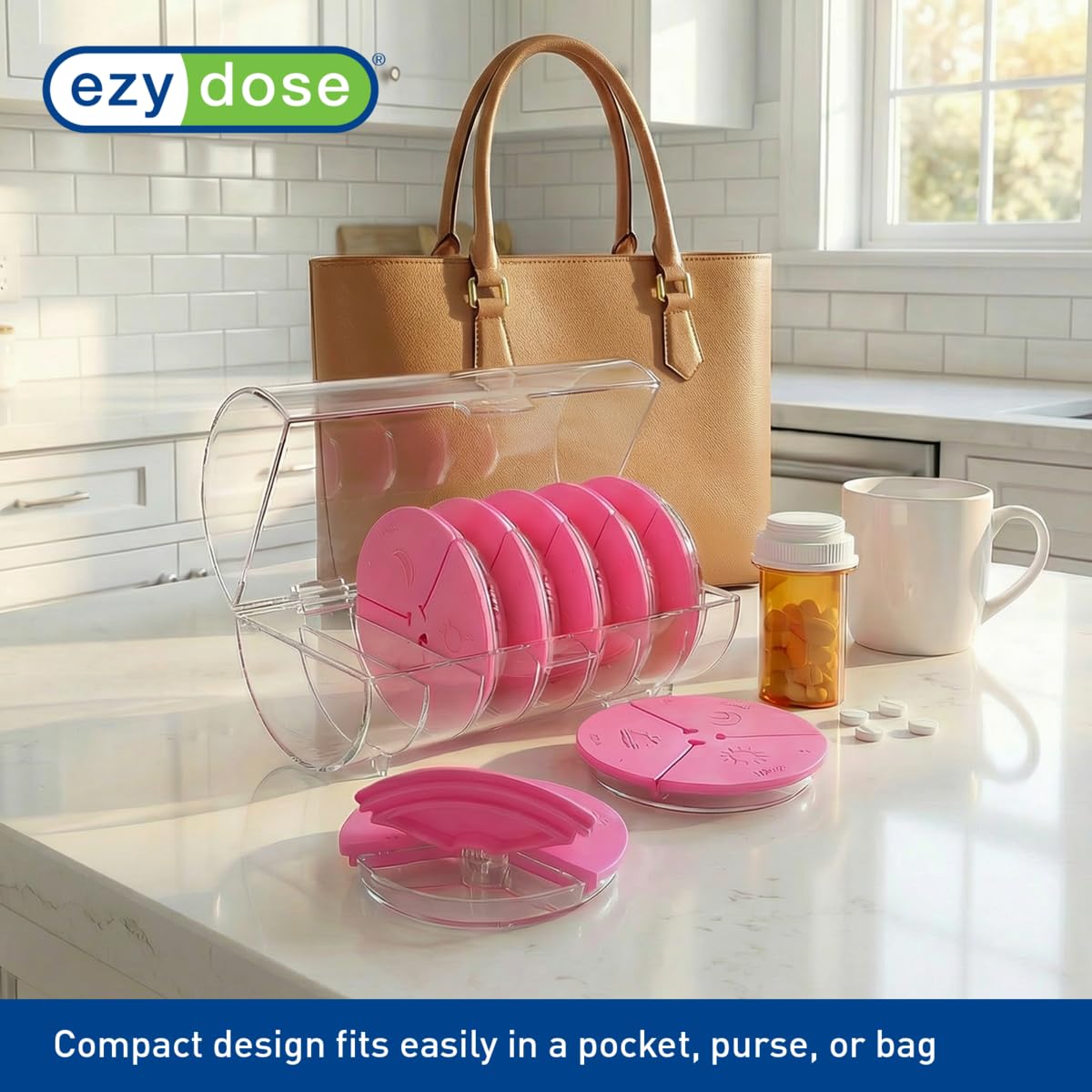 Ezy Dose® Embossed Weekly 3x/Day Pill Organizer with Case