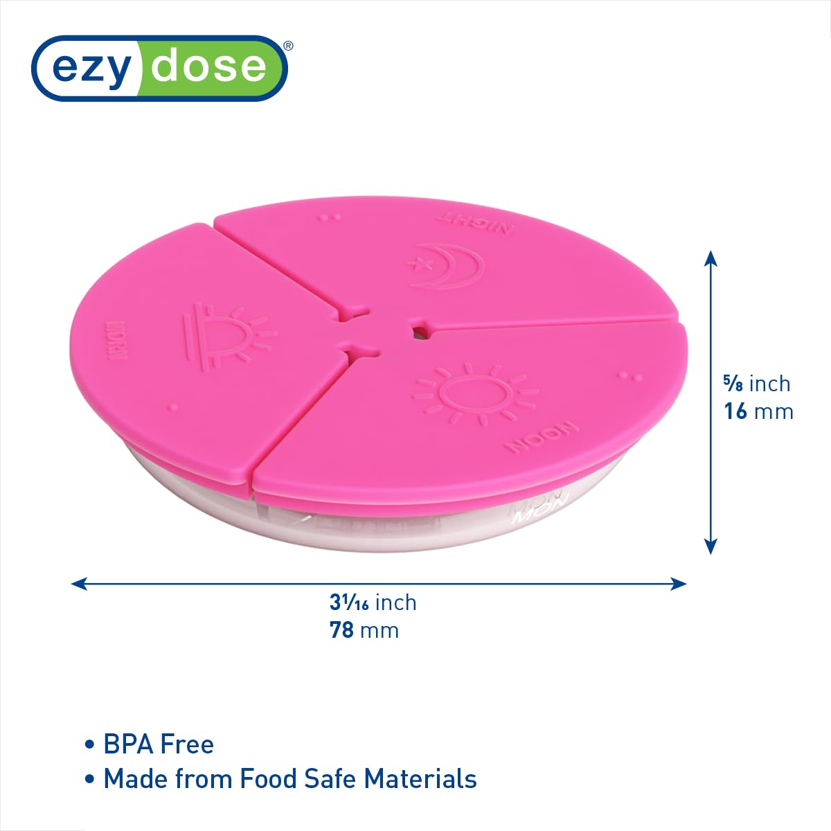 Ezy Dose® Embossed Weekly 3x/Day Pill Organizer with Case