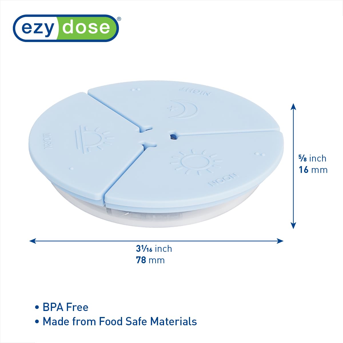 Ezy Dose® Embossed Weekly 3x/Day Pill Organizer with Case