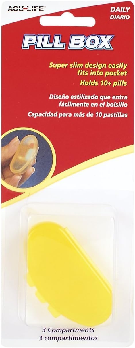 Acu-Life® Daily Pill Box with 3 Compartments