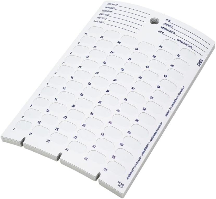 Ezy Dose® 62-Day Disposable Cards (Case of 500)