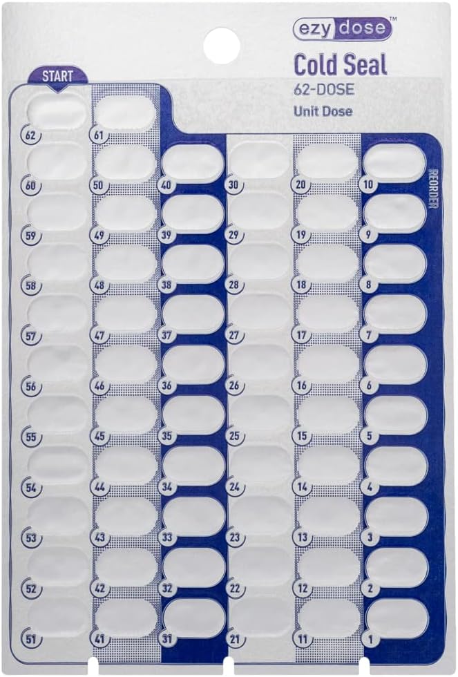 Ezy Dose® 62-Day Disposable Cards (Case of 500)