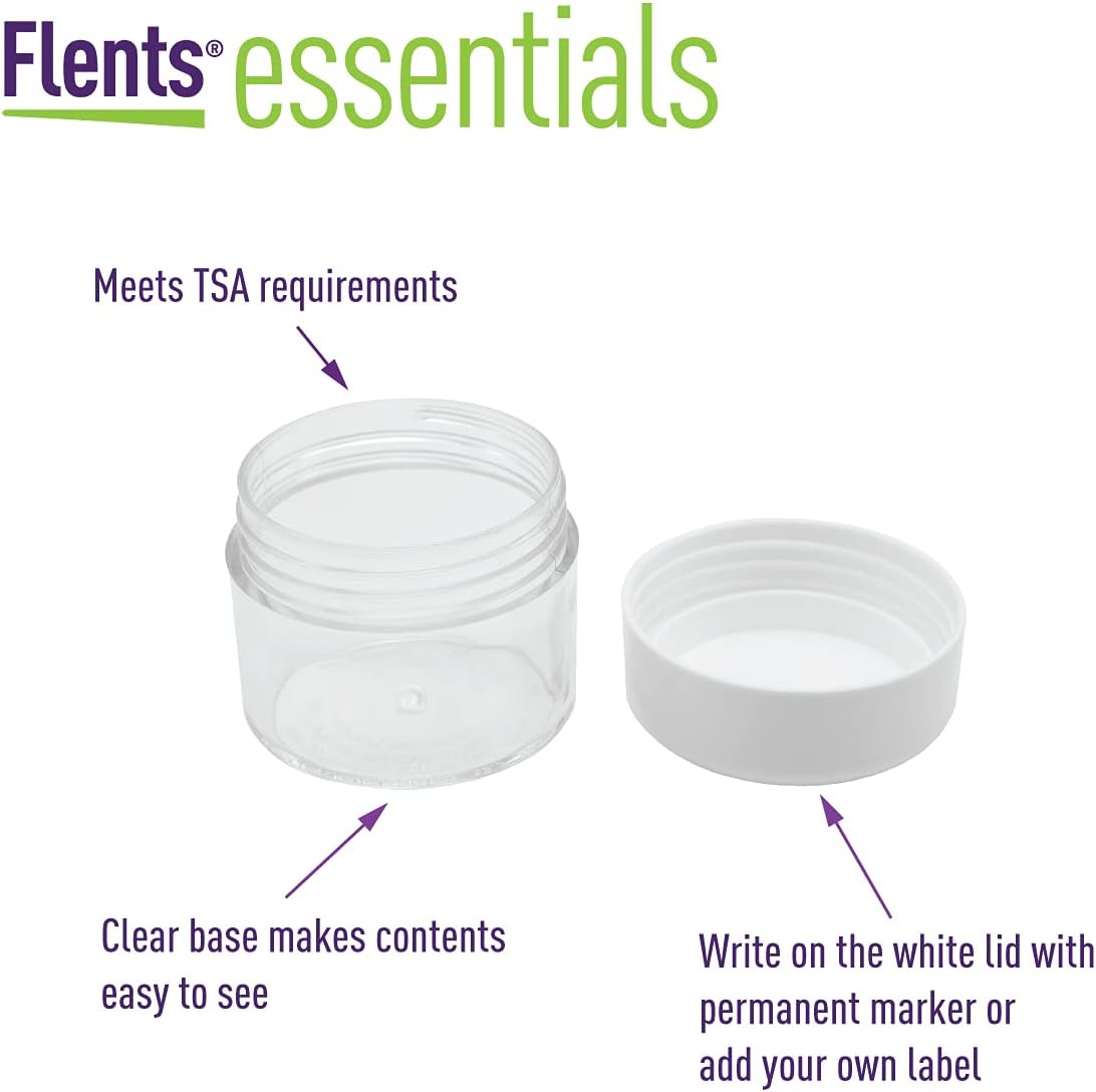Flents® 1.25 oz Travel Cosmetic Jars (6 Pack)