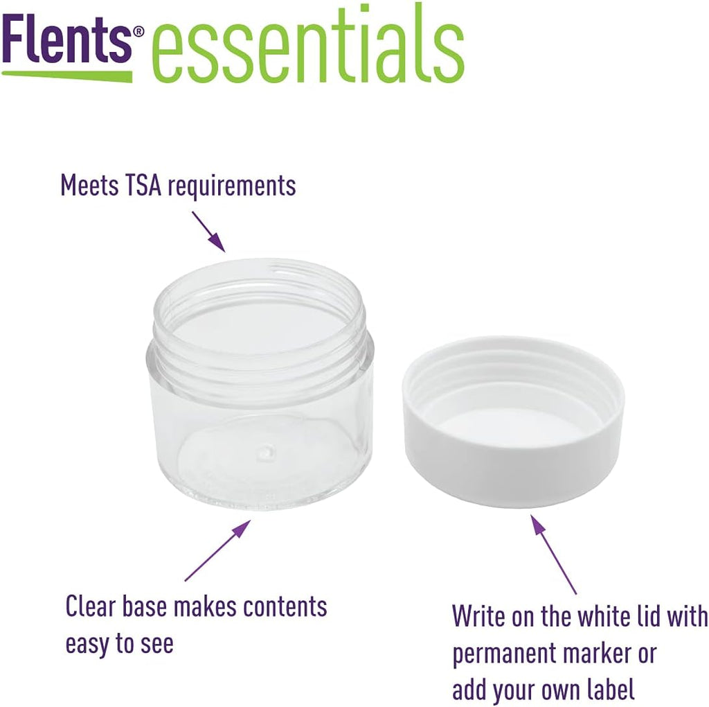 Flents® 1.25 oz Travel Cosmetic Jars (6 Pack)