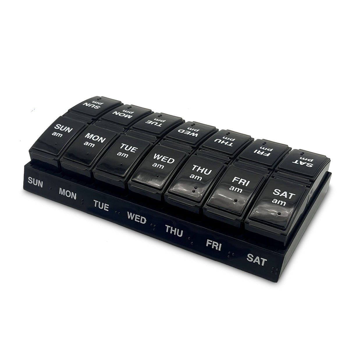 EZY DOSE Weekly, AM/PM Daily Pill Organizer, 7-Day Medicine Planner, Vitamin Container, Small Pop-Out Compartments