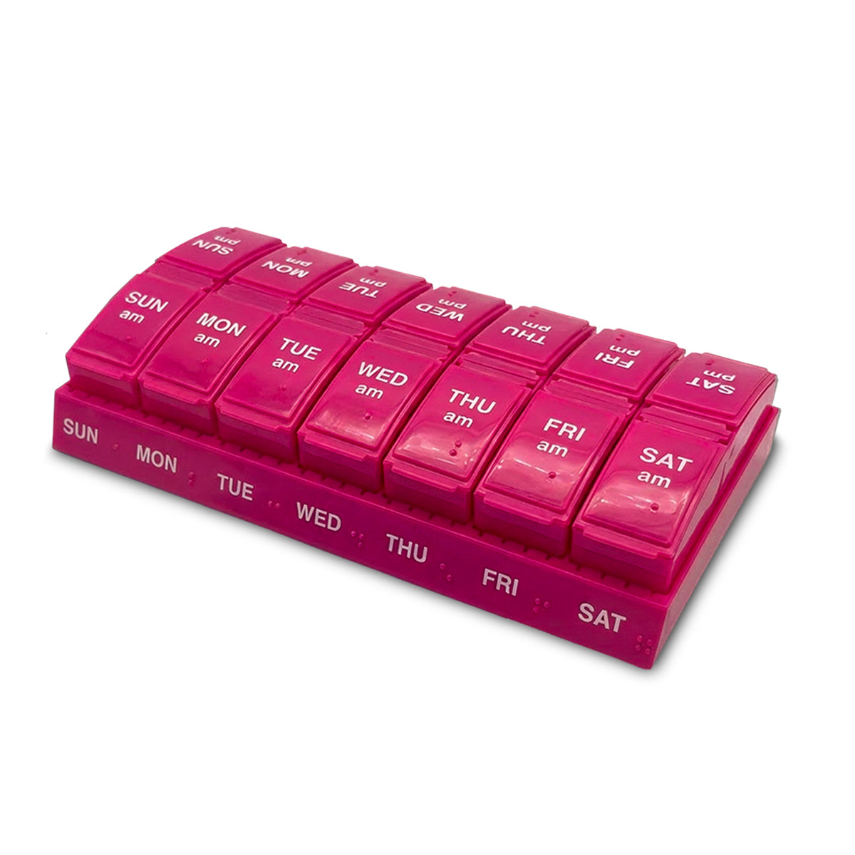 EZY DOSE Weekly, AM/PM Daily Pill Organizer, 7-Day Medicine Planner, Vitamin Container, Small Pop-Out Compartments