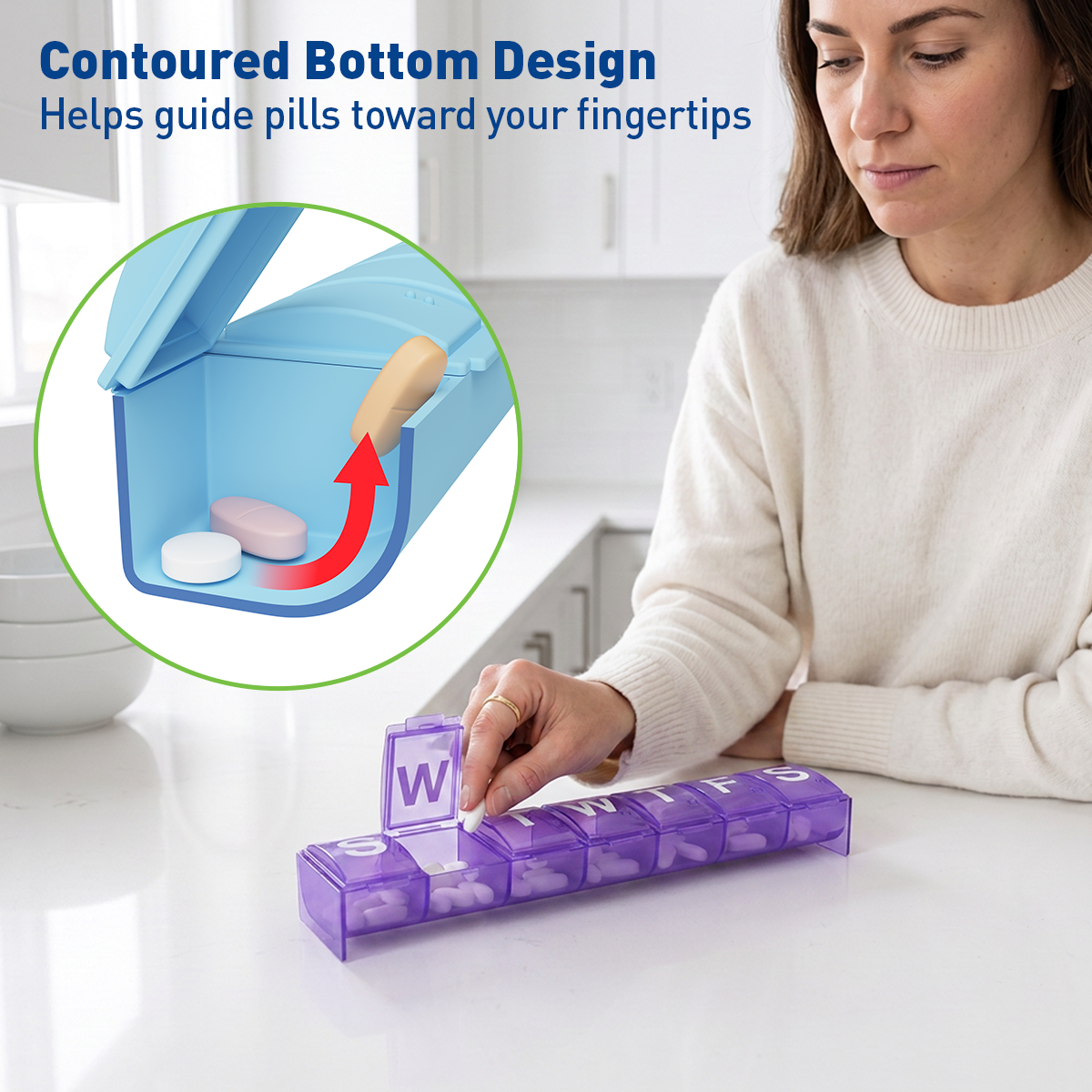 Ezy Dose® Contoured Weekly Pill Organizer (XL)