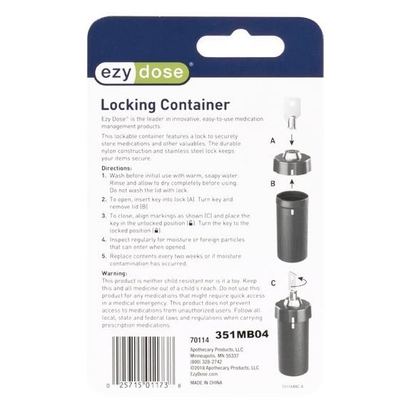 Ezy Dose® Nylon Locking Container directions