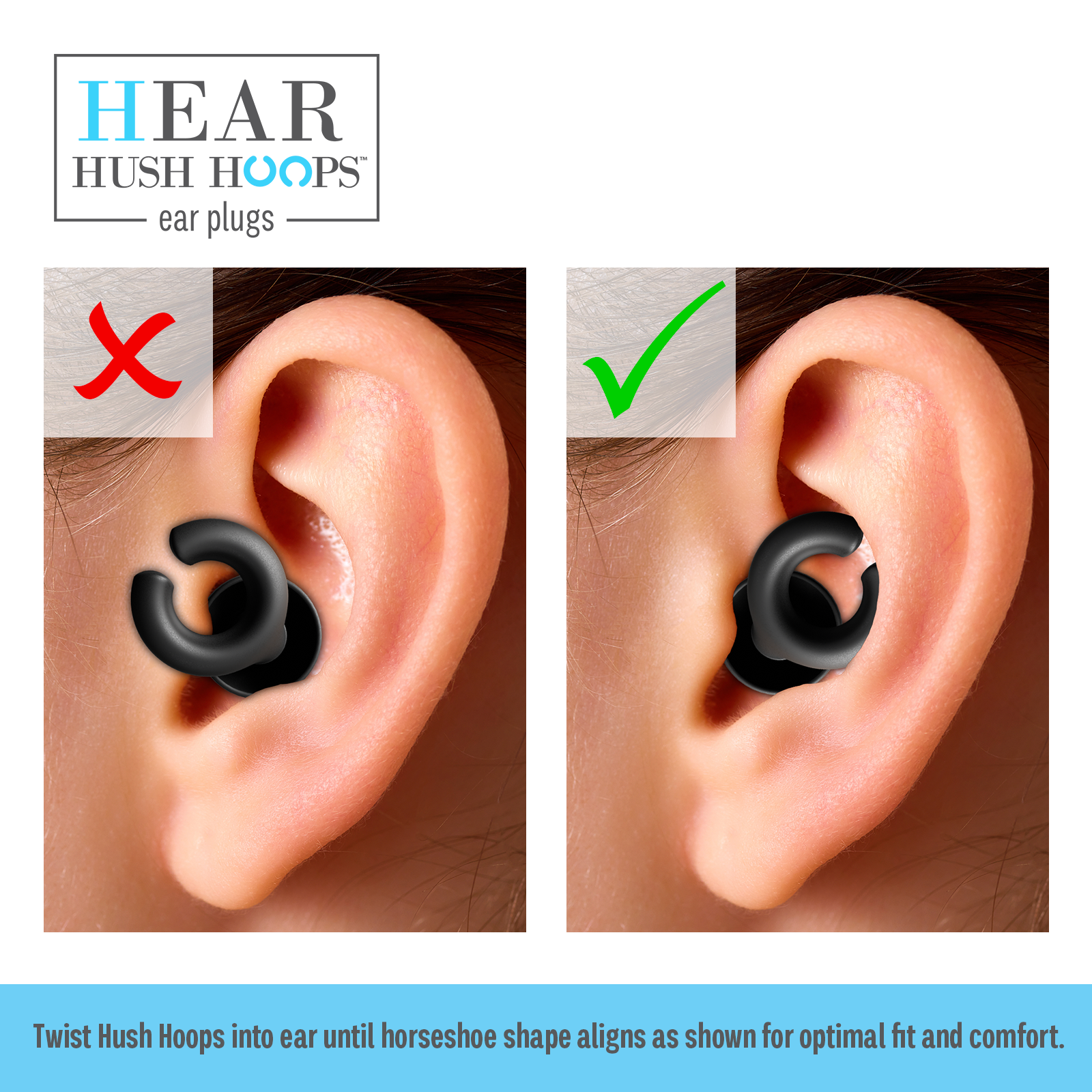 HEAR Hush Hoops Ear Plugs