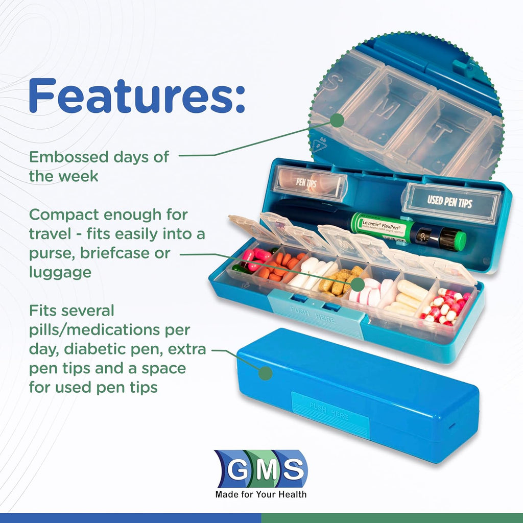 Diabetic™ Specialty Products 7-Day Pill Reminder With Pen Holder