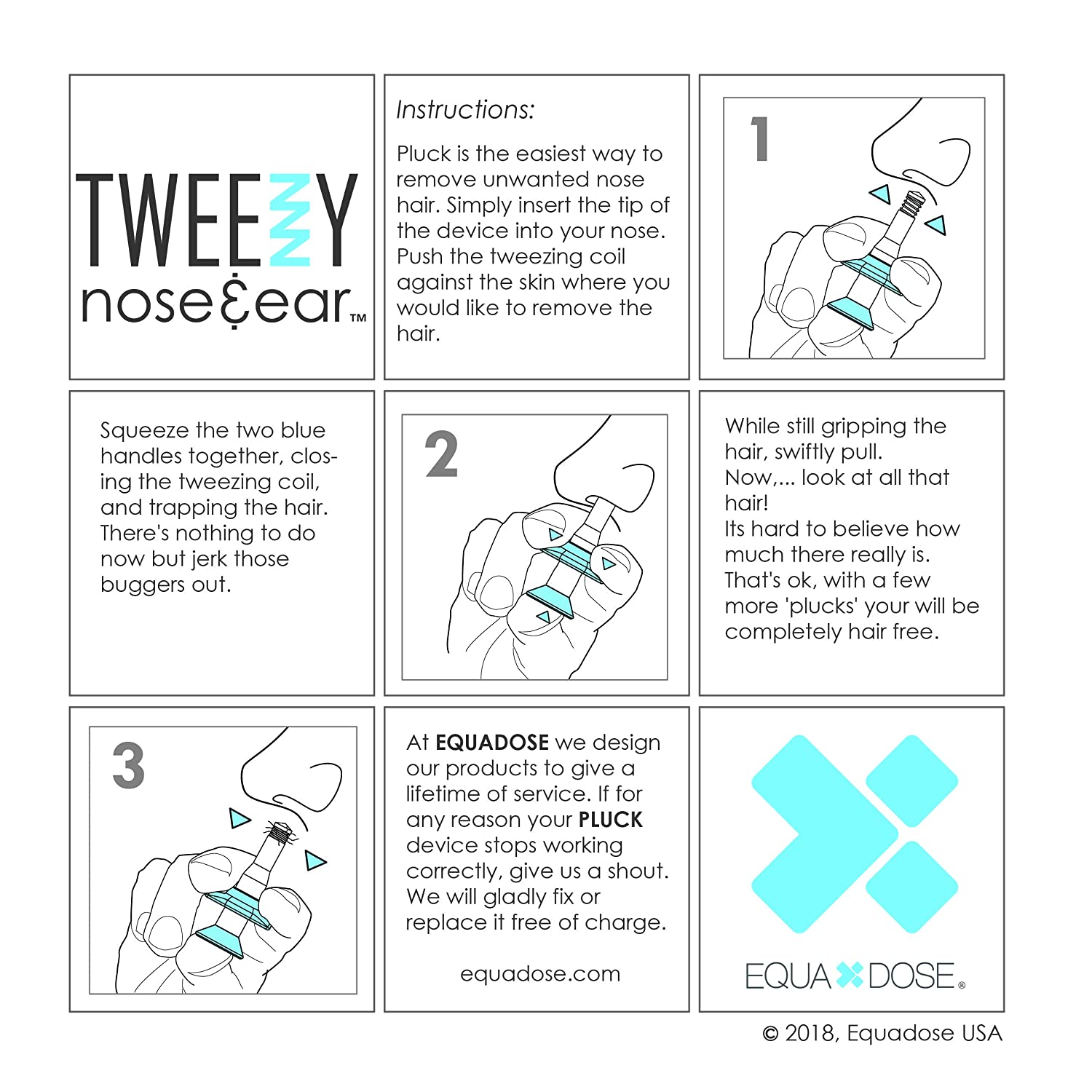 Equadose® Tweezy Hair Remover