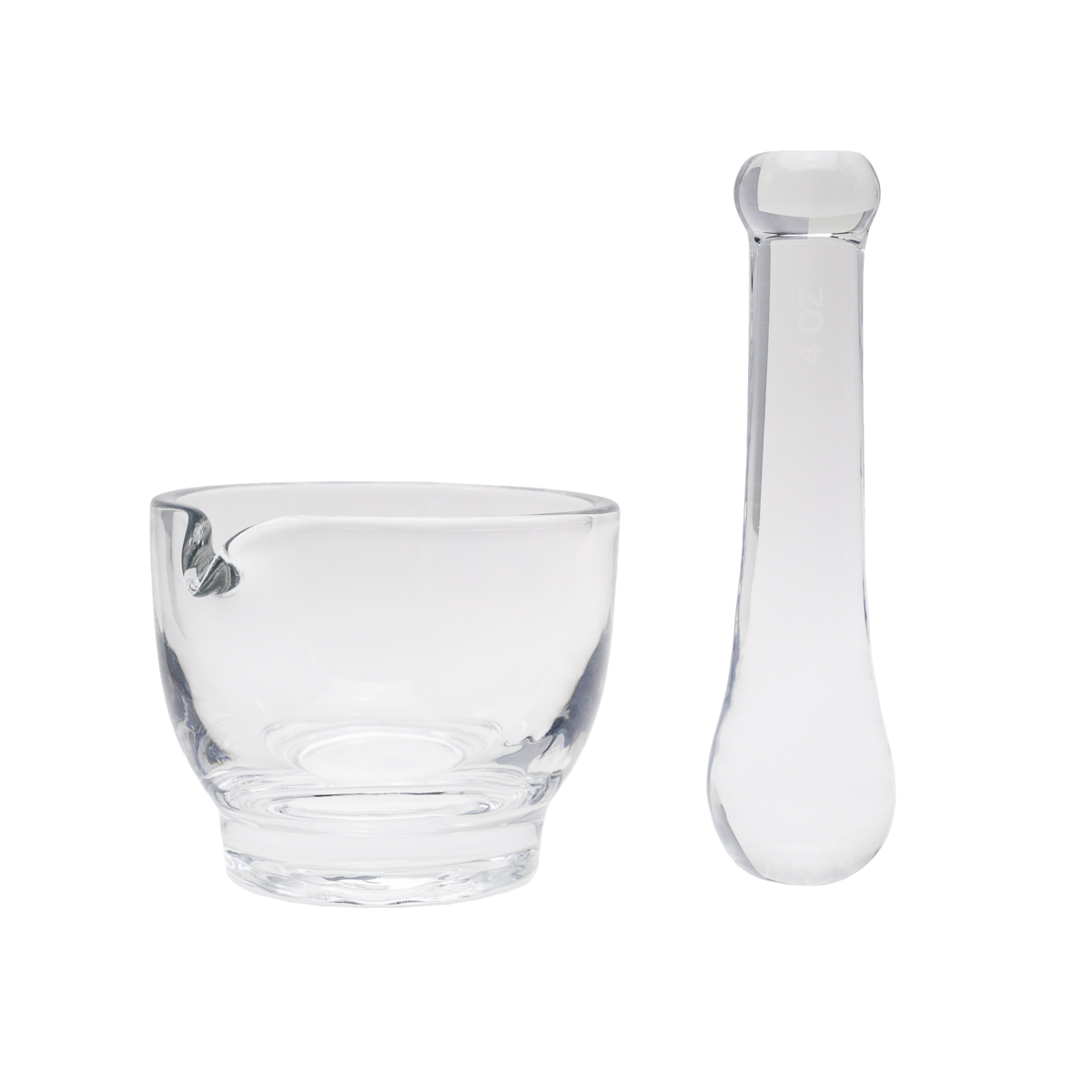 Apothecary Products 4 oz Glass Mortar and Pestle Set