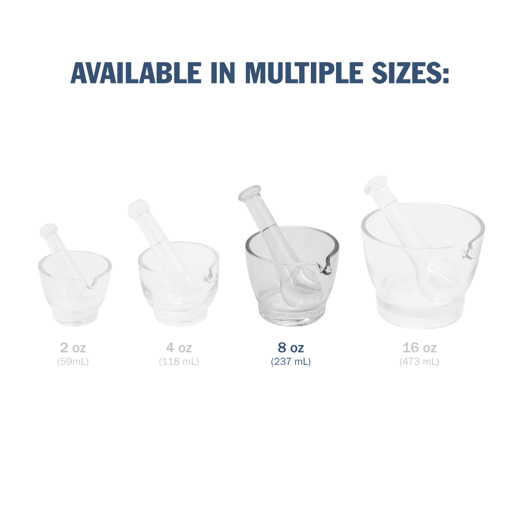 Apothecary Products 8oz Glass Mortar and Pestle