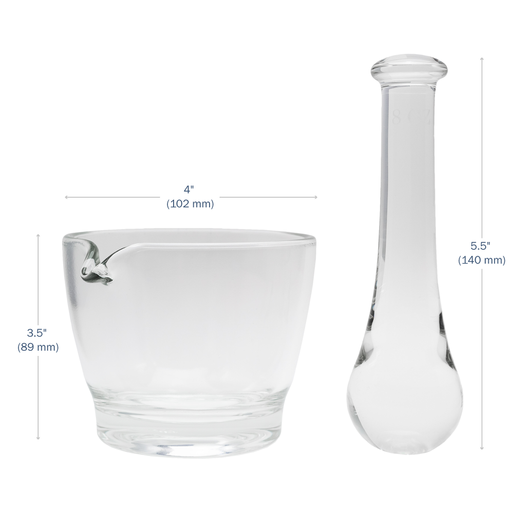 Apothecary Products 8oz Glass Mortar and Pestle