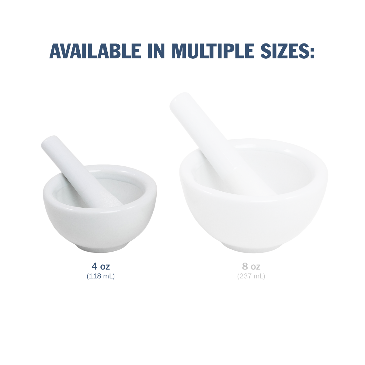 Apothecary Products 4 oz Porcelain Mortar and Pestle Bowl