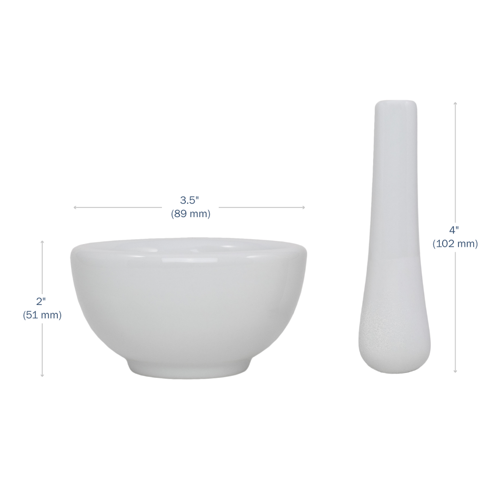 Apothecary Products 4 oz Porcelain Mortar and Pestle Bowl