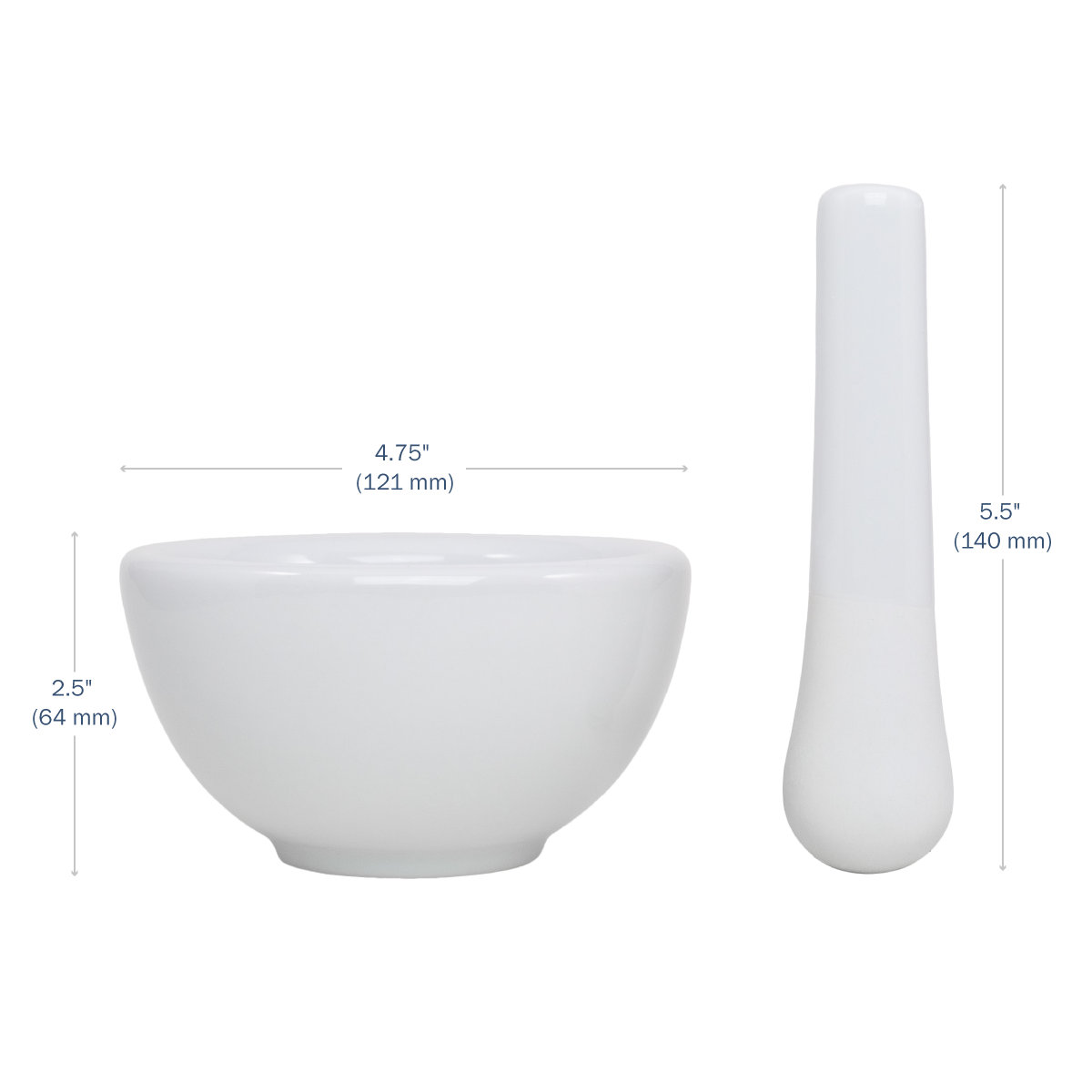 Apothecary Products 8 oz Porcelain Mortar and Pestle