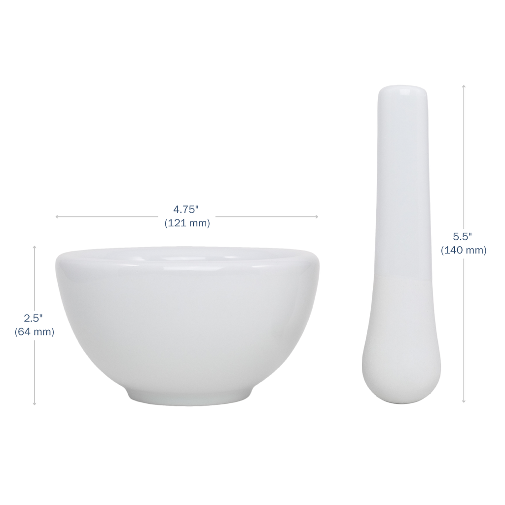 Apothecary Products 8 oz Porcelain Mortar and Pestle