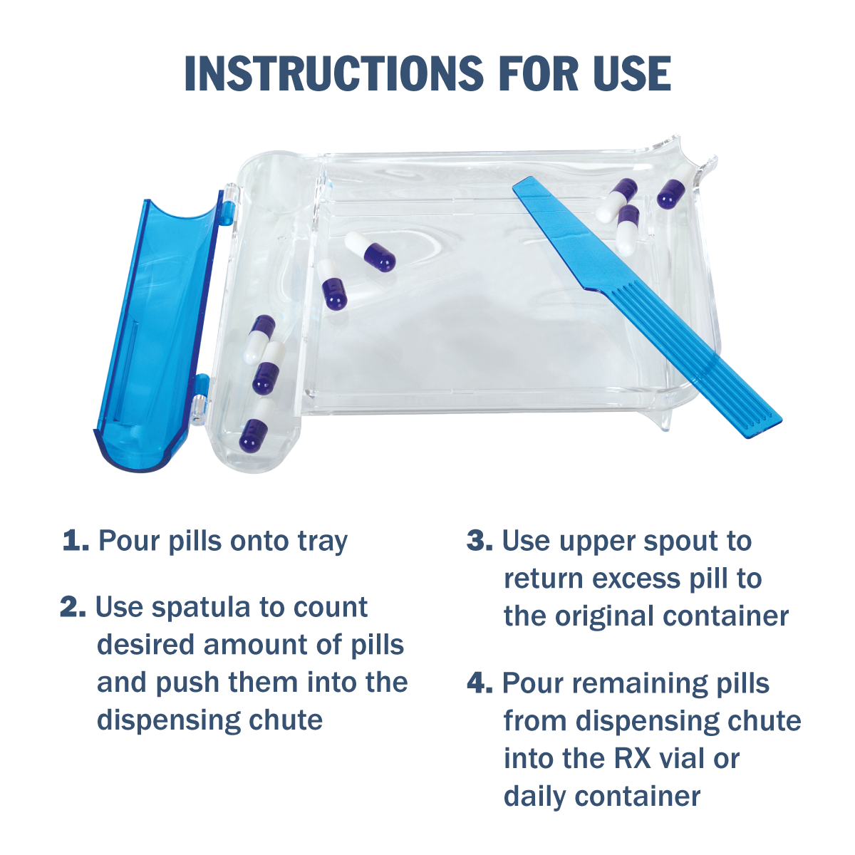 Apothecary Products Right-Handed Pill Tray & Spatula