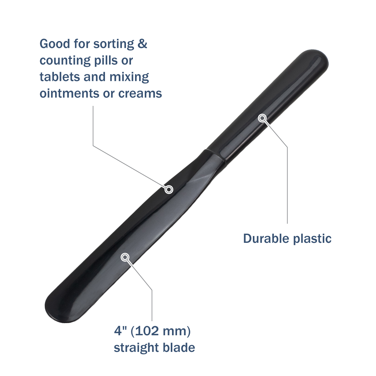 Apothecary Products Plastic Spatula and Blade (4 in)