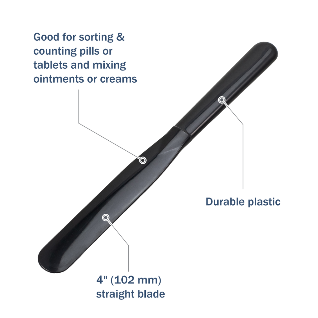 Apothecary Products Plastic Spatula and Blade, for Pills, Medicine, Vitamins (4 in)