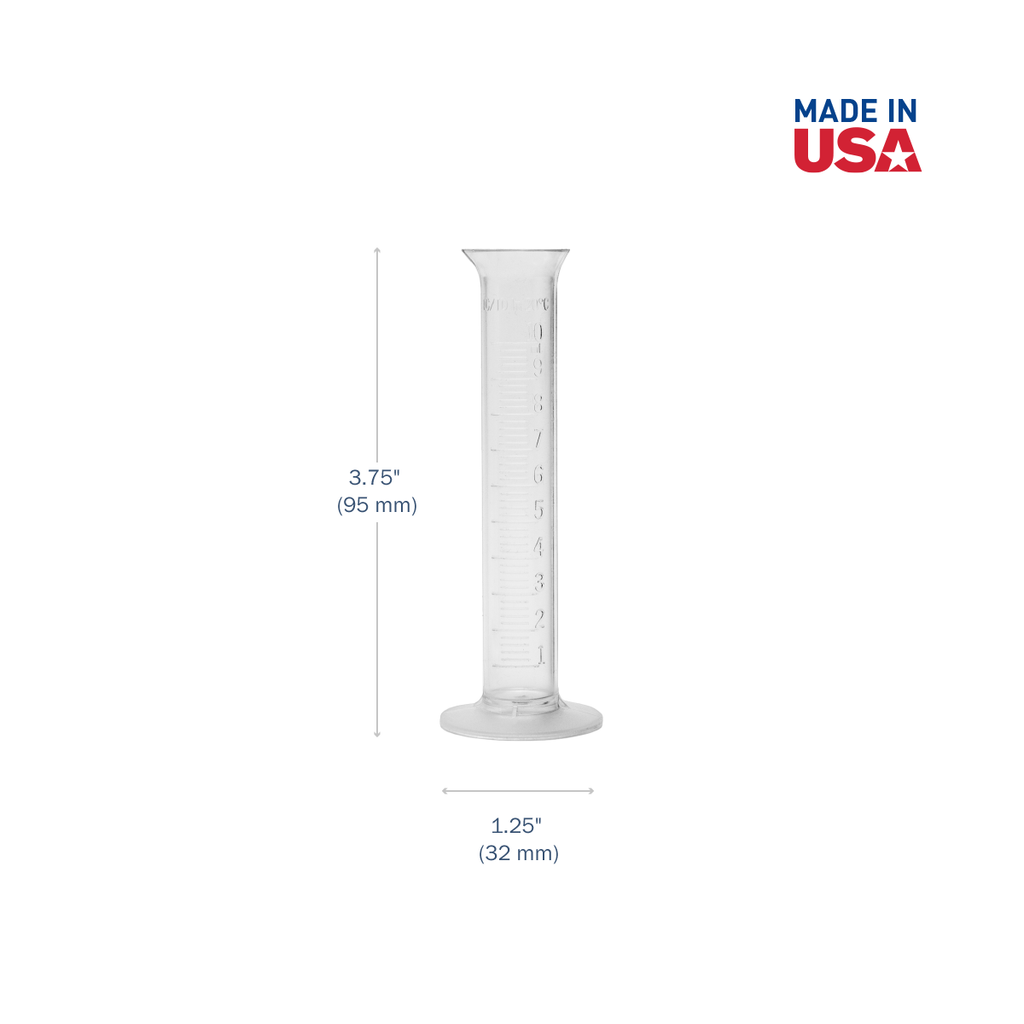 Apothecary Products 10 mL Autoclavable Polymethylpentene Graduated Cylinder