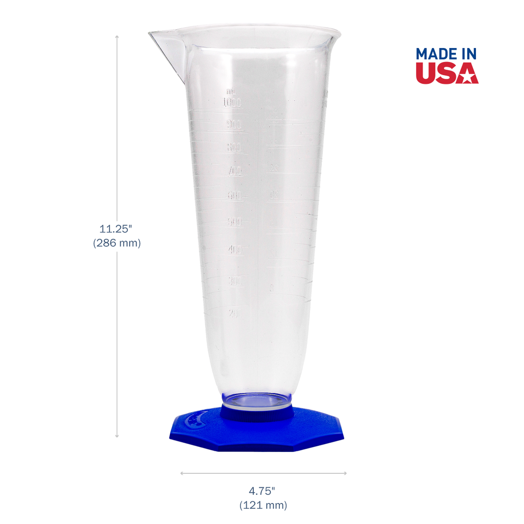 Apothecary Products 1000 mL Double Scale Graduated Cylinder