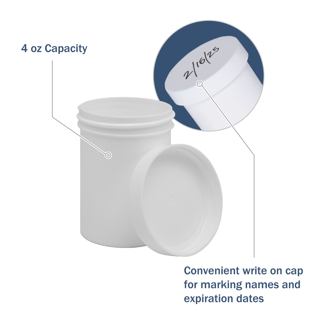 Ezy Dose® 4 oz Ointment Jar and Containers (Pack of 12)