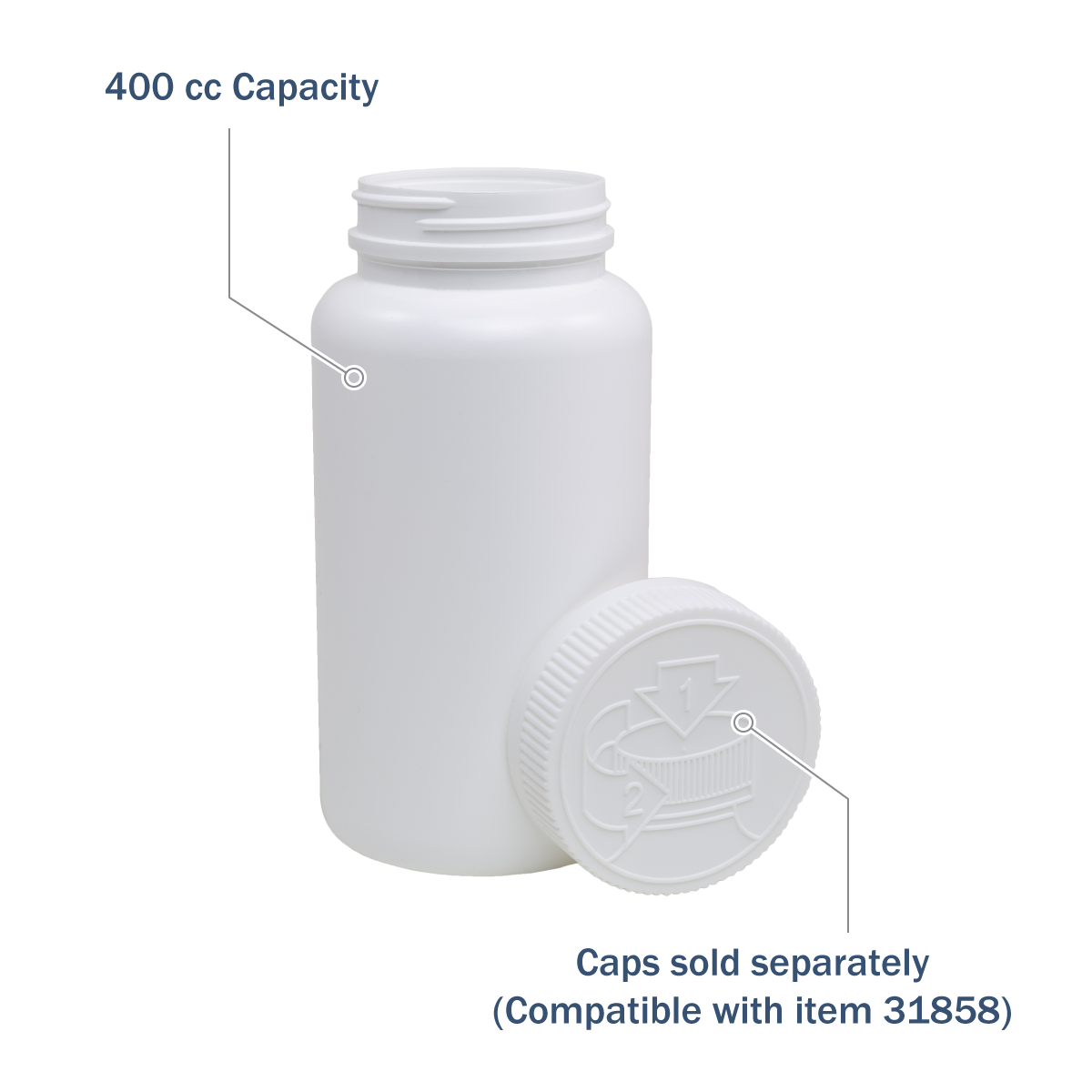 Ezy Dose® 400 mL Pharmaceutical Round Bottle (Pack of 12)