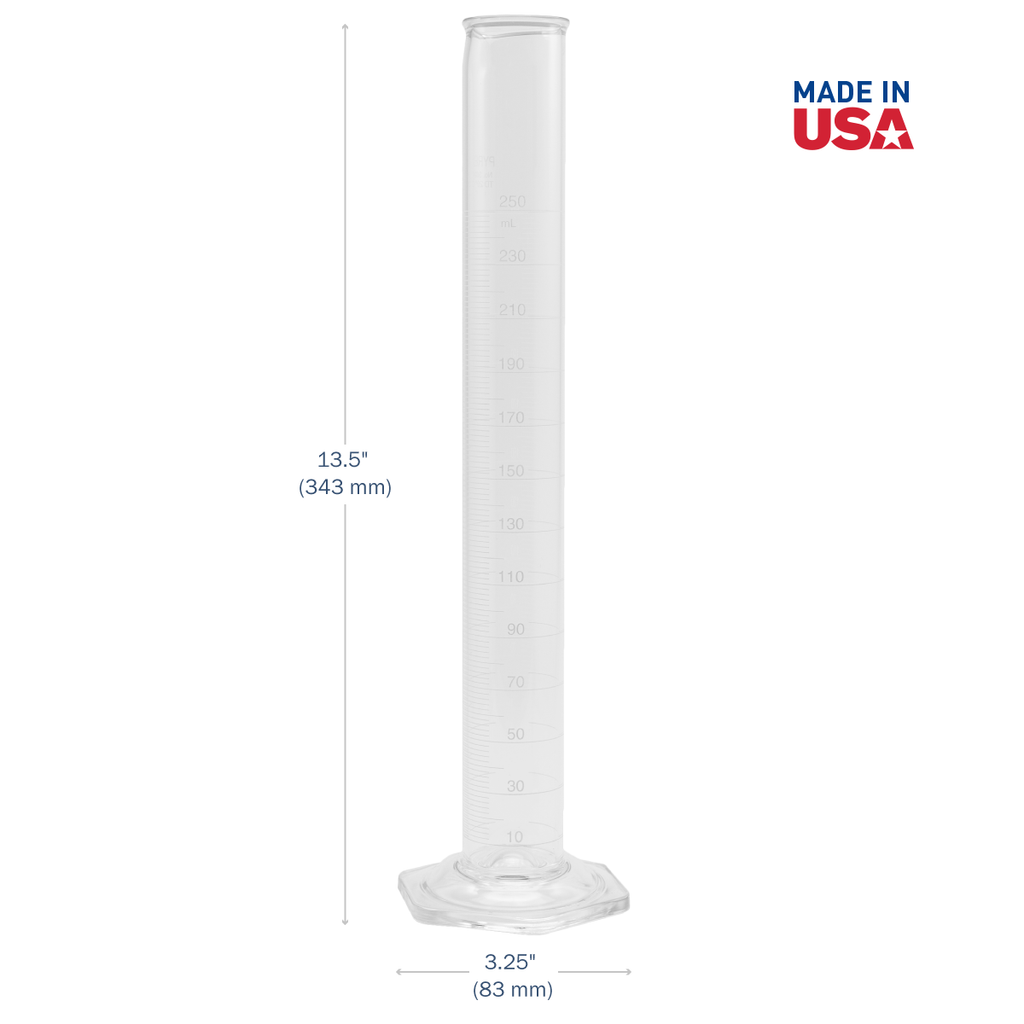 Apothecary Products 10 mL Graduated Cylinder, Calibrated, High Quality Glass