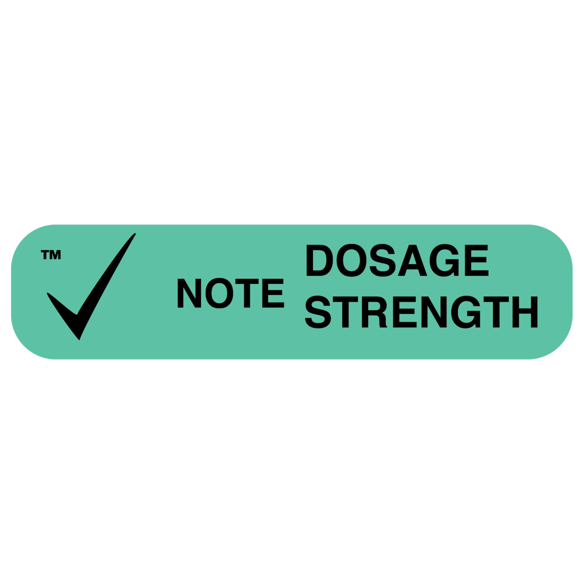 Apothecary Products "Dosage Strength" Labels (Case of 1000)