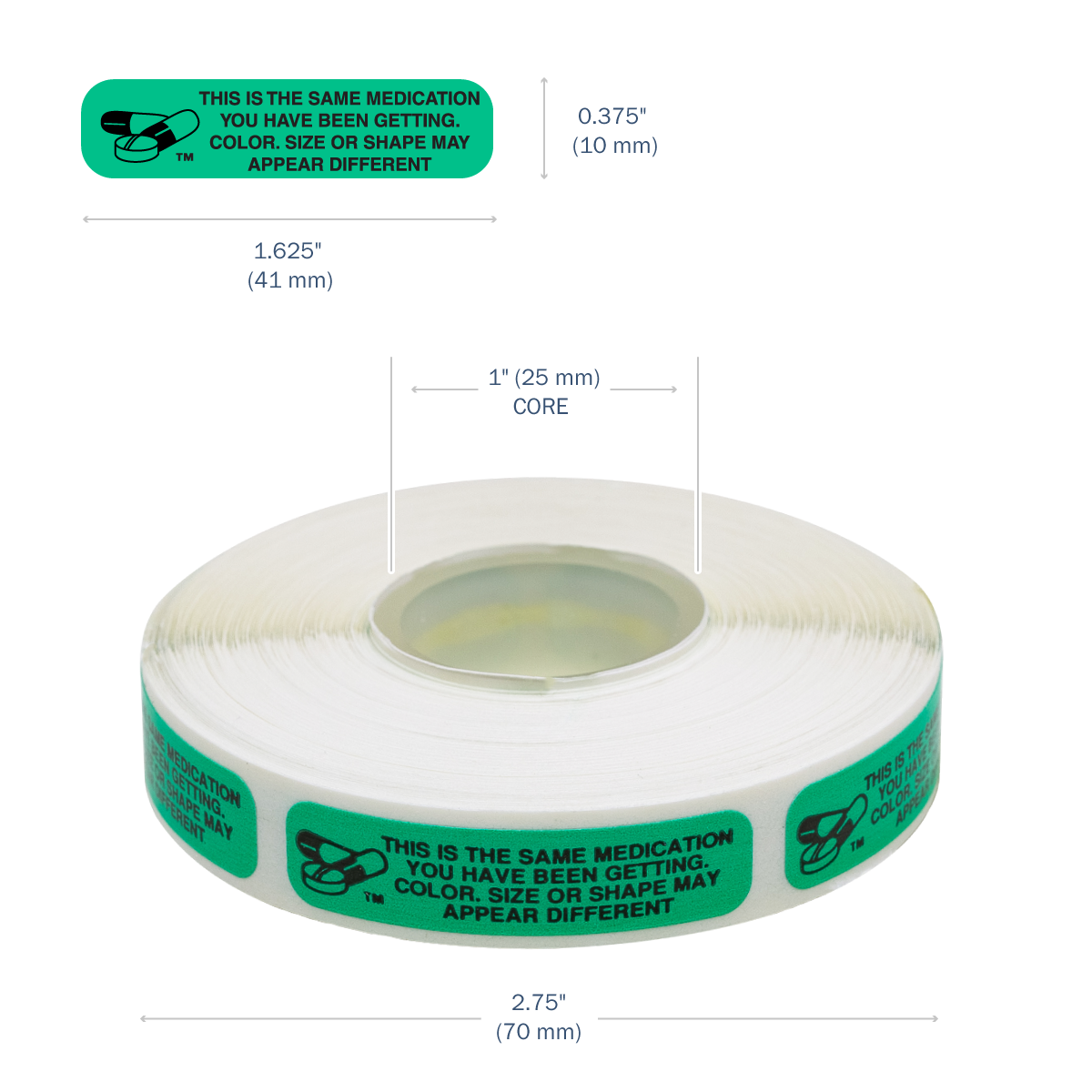 Apothecary Products "This Is the Same Medication You Have Been Getting" Labels (Pack of 1000)