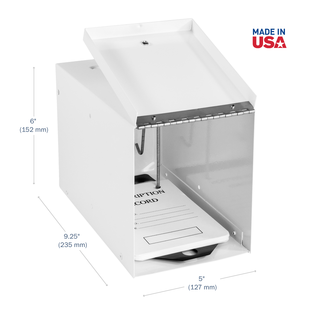 Apothecary Products Steel Prescription File Box (5