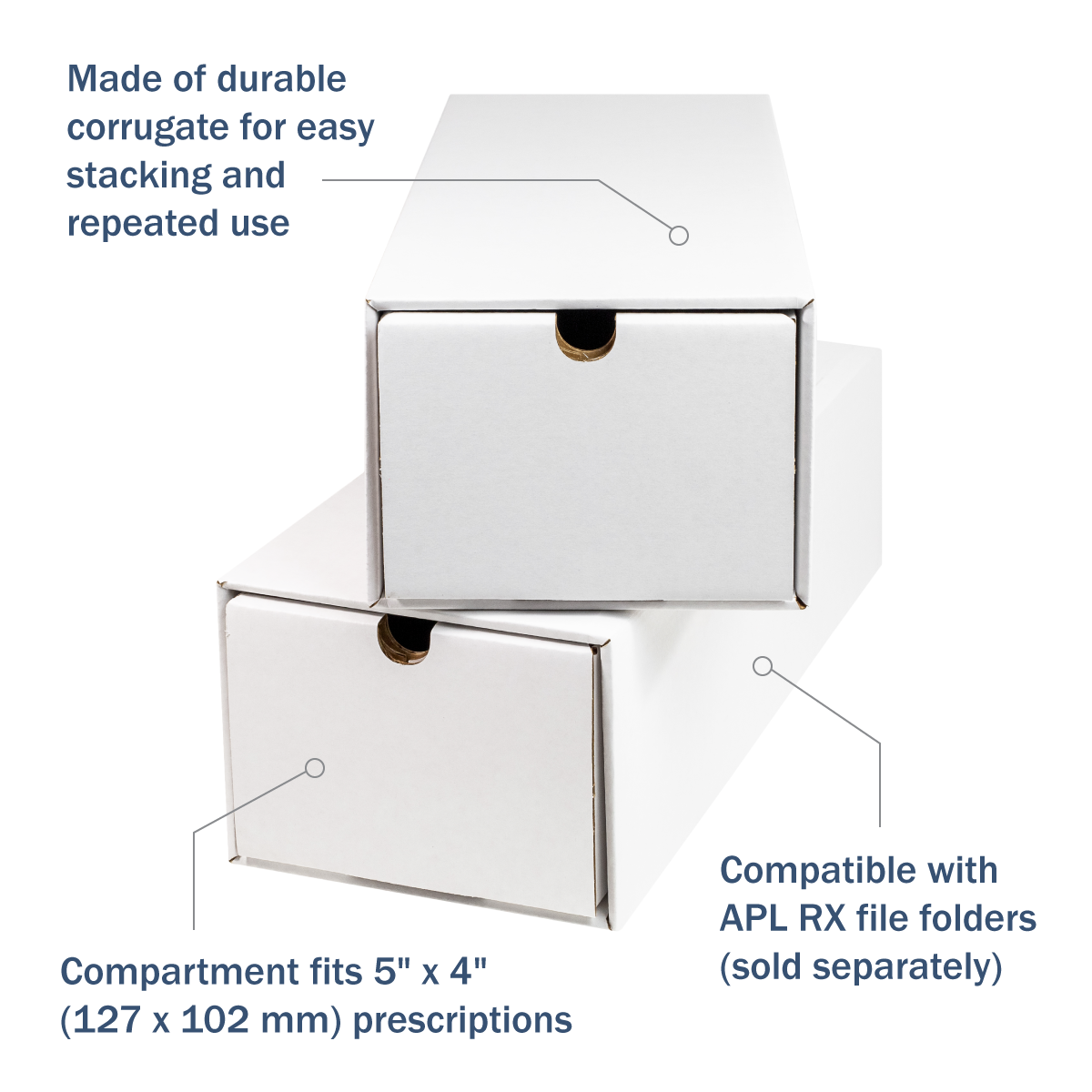 Apothecary Products Single File Organizer & Drawer (13 1/2" x 5" x 17 1/4")