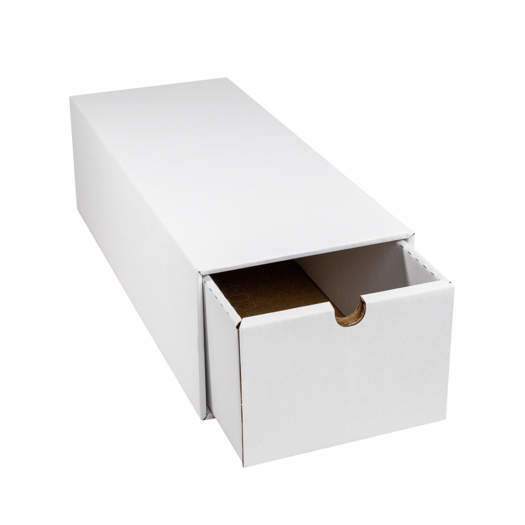 APOTHECARY PRODUCTS Single File Organizer & Drawer, Storage for Paper, Files, Prescriptions, 2 Compartments, White, 13 1/2