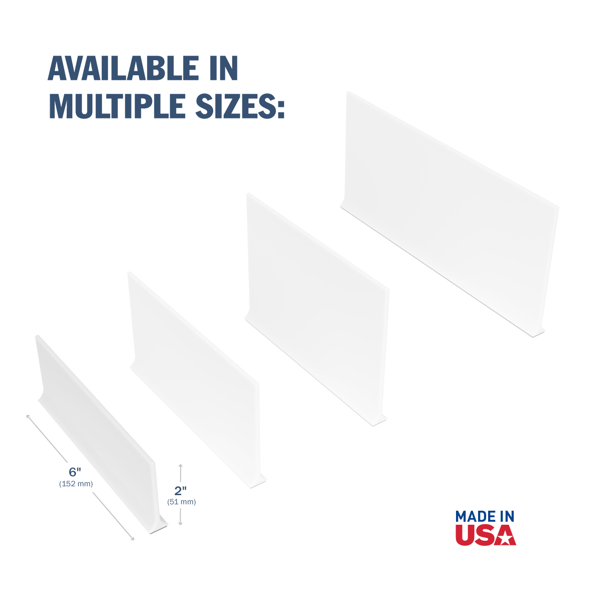 Apothecary Products Magnetic Shelf Divider (6 in x 2 in)
