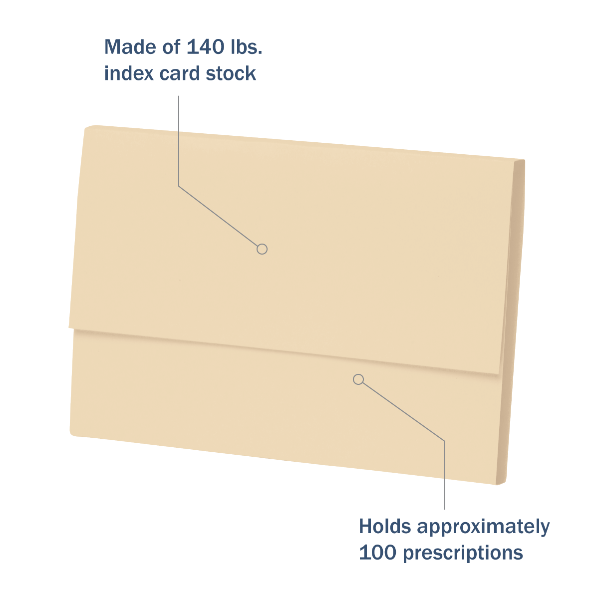 Apothecary Products Manila Folders 100 Count (12" x 6" x 4.75")