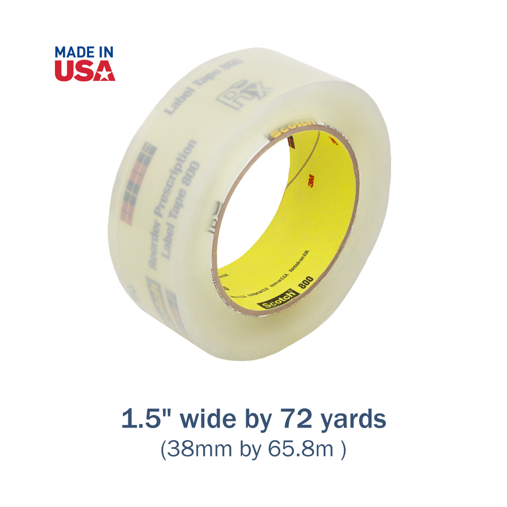 Apothecary Products Precision and Packaging Tape, for Labels on Dispenser Containers (1.5 in Width x 72 Yards Length)