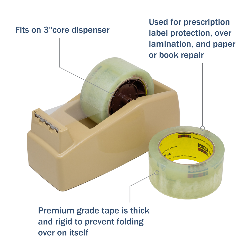 Apothecary Products Precision and Packaging Tape, for Labels on Dispenser Containers (2 in Width)
