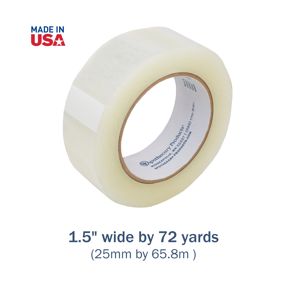 Apothecary Products Precision & Packaging Tape (1.5 in Width x 72 Yards Length)