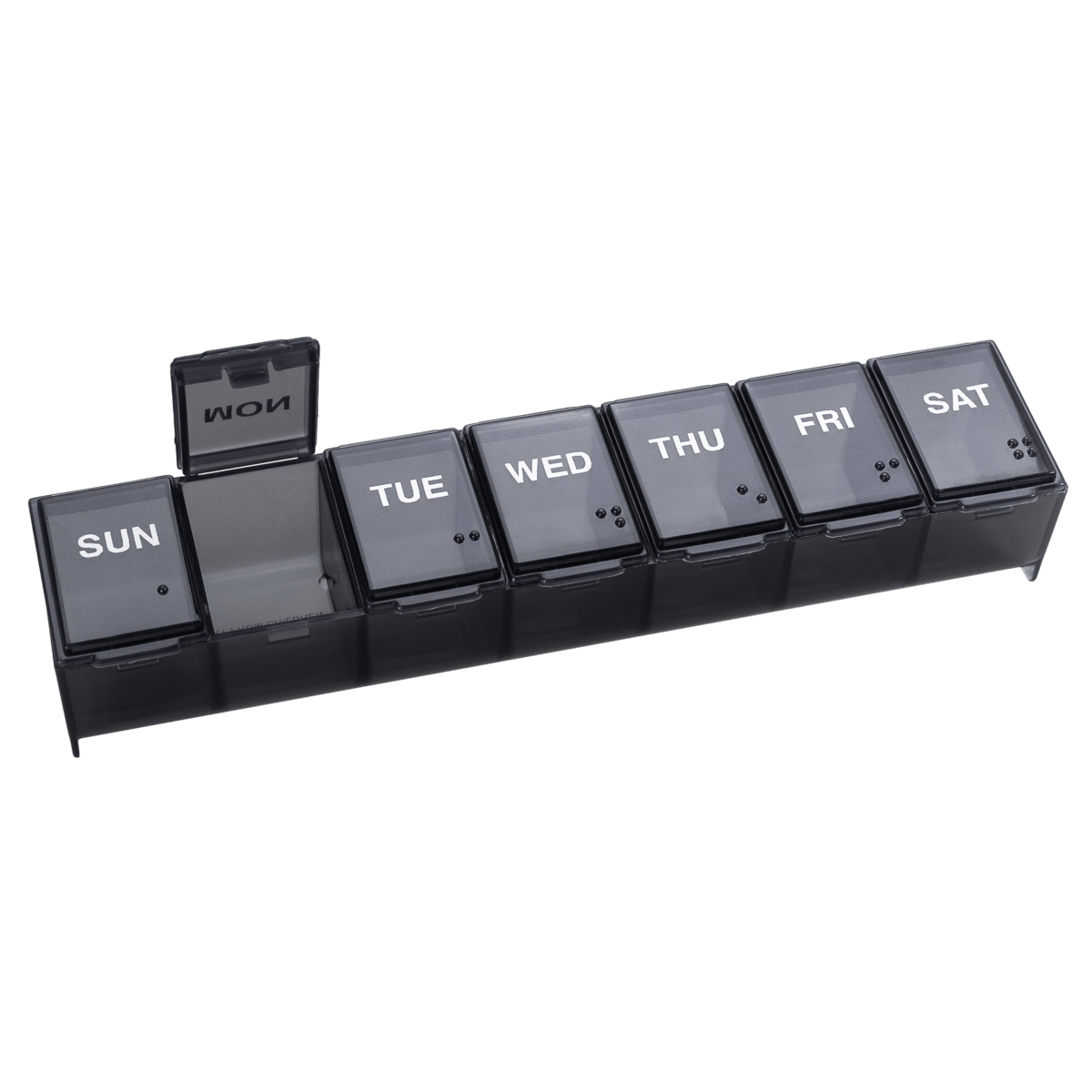 Weekly black pill organizer