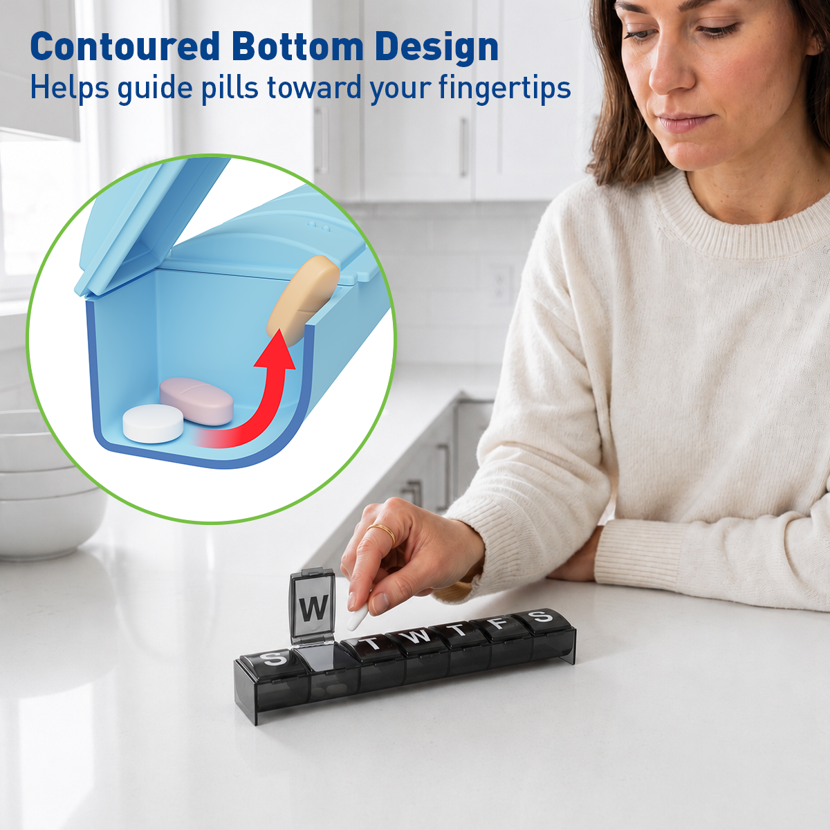 Ezy Dose® Contoured Weekly Pill Organizer (Large)