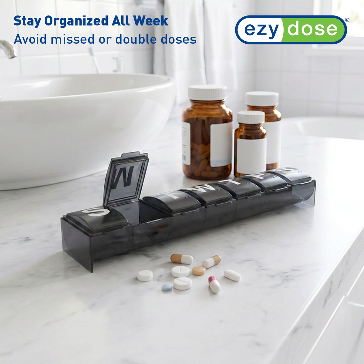 Ezy Dose® Contoured Weekly Pill Organizer (Large)