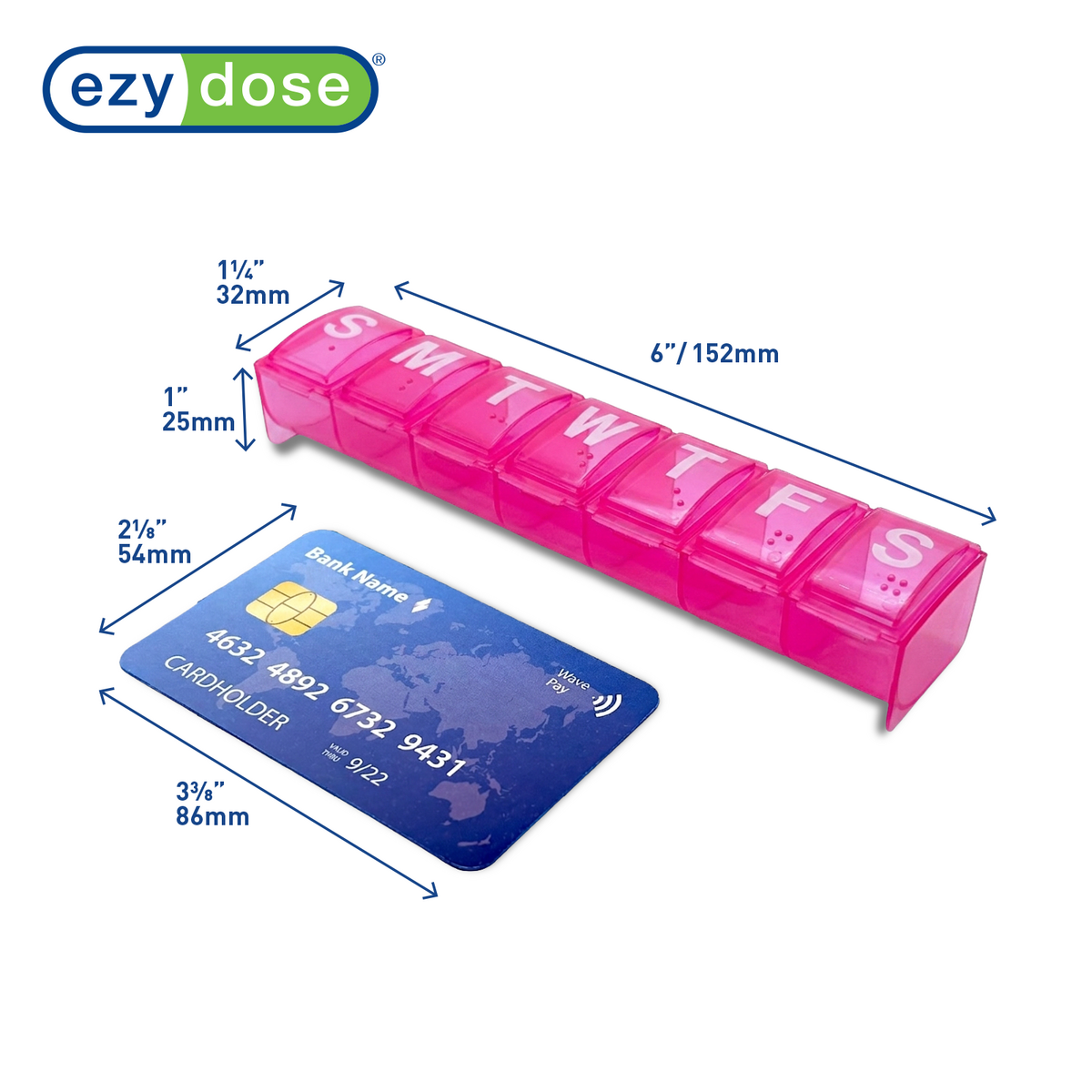 Ezy Dose® Contoured Weekly Pill Organizer (Large)