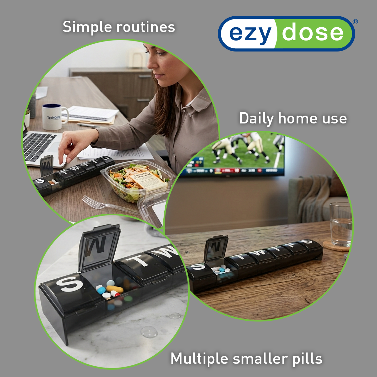 Ezy Dose® Contoured Weekly Pill Organizer (XL)